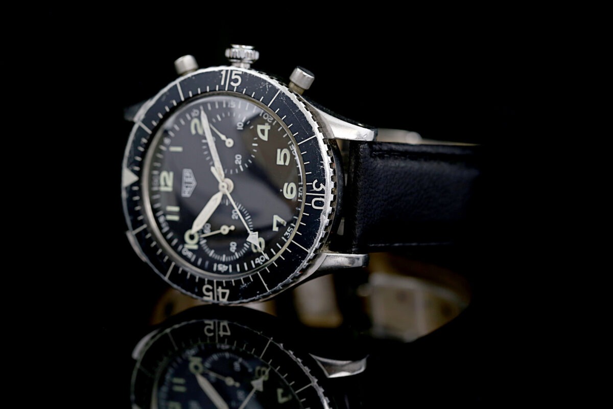Heuer Bundeswehr Flyback, Vintage, Ref: 1550 SG, Plexi Glas, Handaufzug – Bild 11