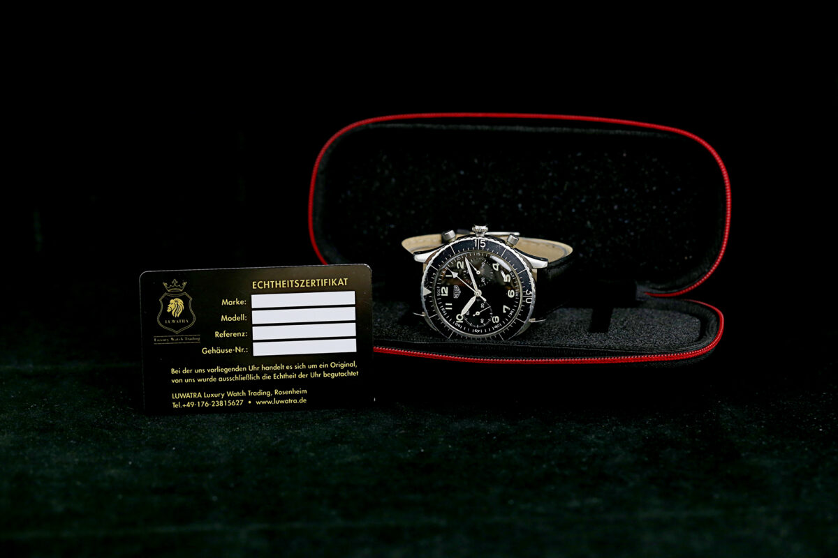 Heuer Bundeswehr Flyback, Vintage, Ref: 1550 SG, Plexi Glas, Handaufzug – Bild 12