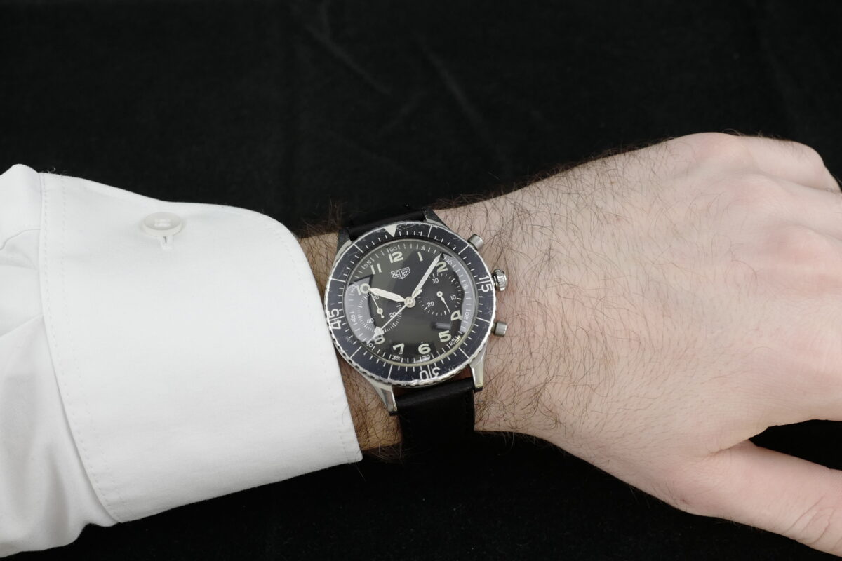 Heuer Bundeswehr Flyback, Vintage, Ref: 1550 SG, Plexi Glas, Handaufzug – Bild 2