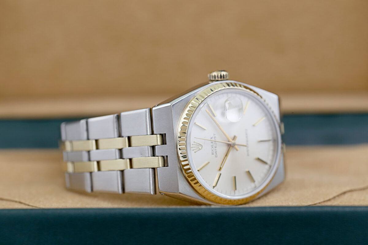 Rolex Datejust Oysterquartz, Ref: 17013, MK1, Stahl/Gold, Silbernes Blatt, Rare Modell – Bild 8