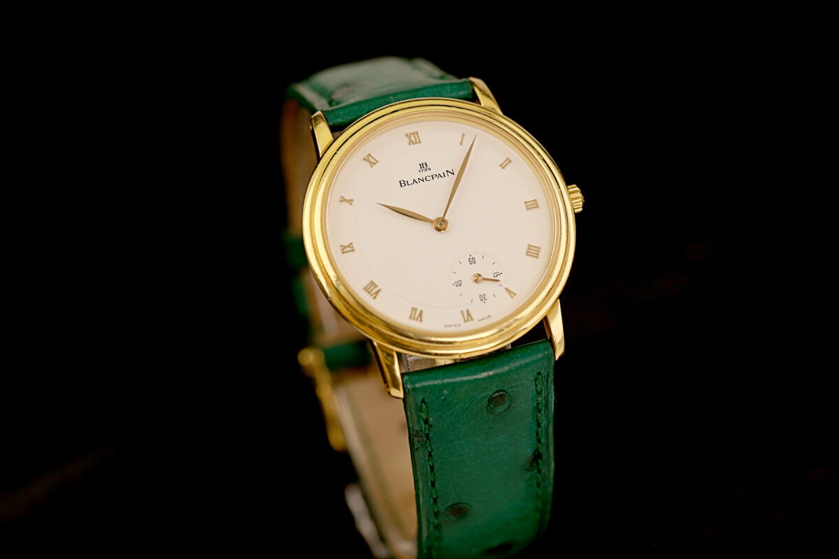 Blancpain Villeret Ultraflach, Ultra Slim, Ref: 0072, 18K. Gelbgold, Blancpain Band + Schließe