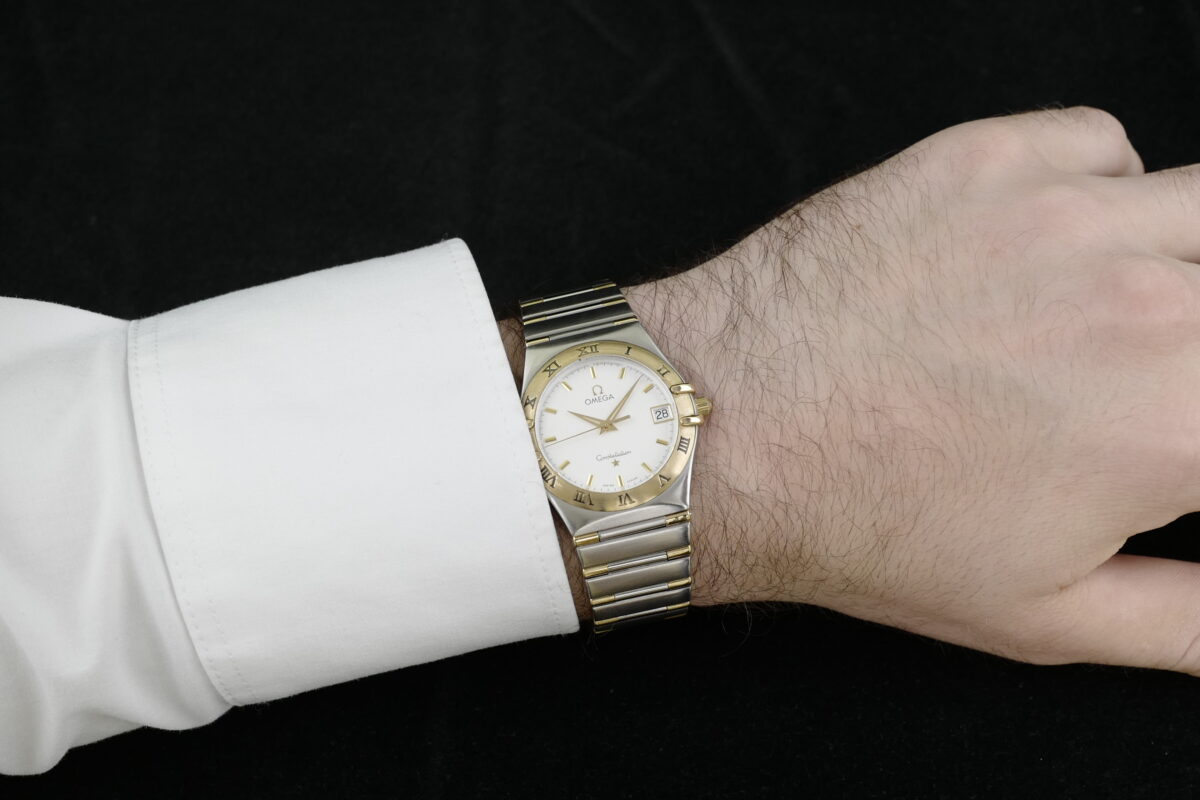 Omega Constellation Quartz, Stahl/Gold, Herren-Größe, Top Zustand, Vintage – Bild 2