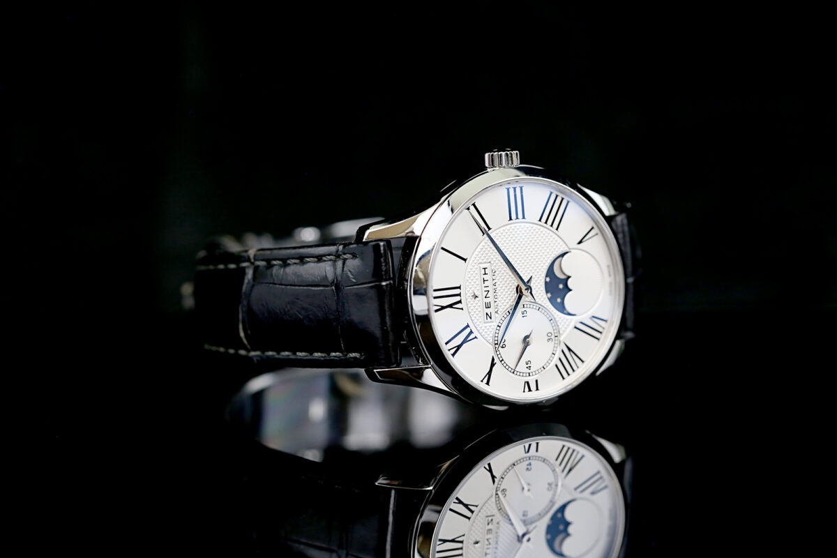 Zenith Elite Ultra Thin, Lady, Mondphase, Automatik, Zenith Garantiekarte, Glasboden – Bild 8