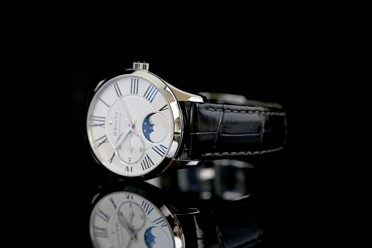 Zenith Elite Ultra Thin, Lady, Mondphase, Automatik, Zenith Garantiekarte, Glasboden – Bild 10