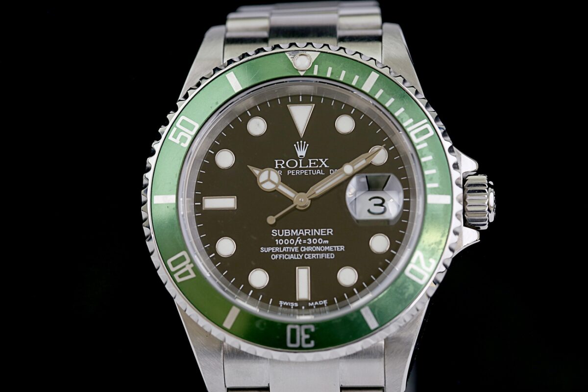 Rolex Submariner Date 16610LV Fullset Kermit Mk1 Flat 4 F Serie Flat four nice condition – Bild 5