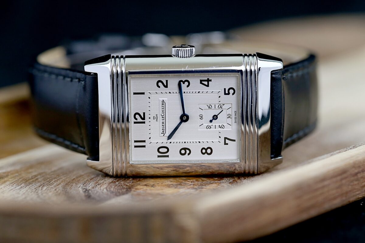Jaeger-LeCoultre Reverso Grande Taille 270.8.62 Top condition, Jl clasp, Silver dial, manuel winding – Bild 13