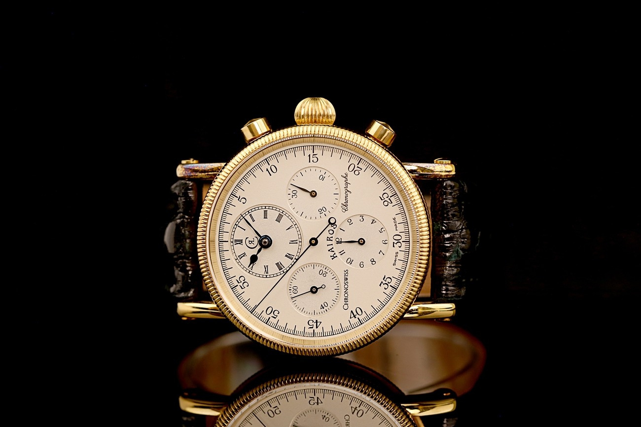 Chronoswiss Kairos Chronographe, CH7221 Fullset NOS, 1 hand, 18k yellow gold, Limited Edition, LC100, manuel winding – Bild 7